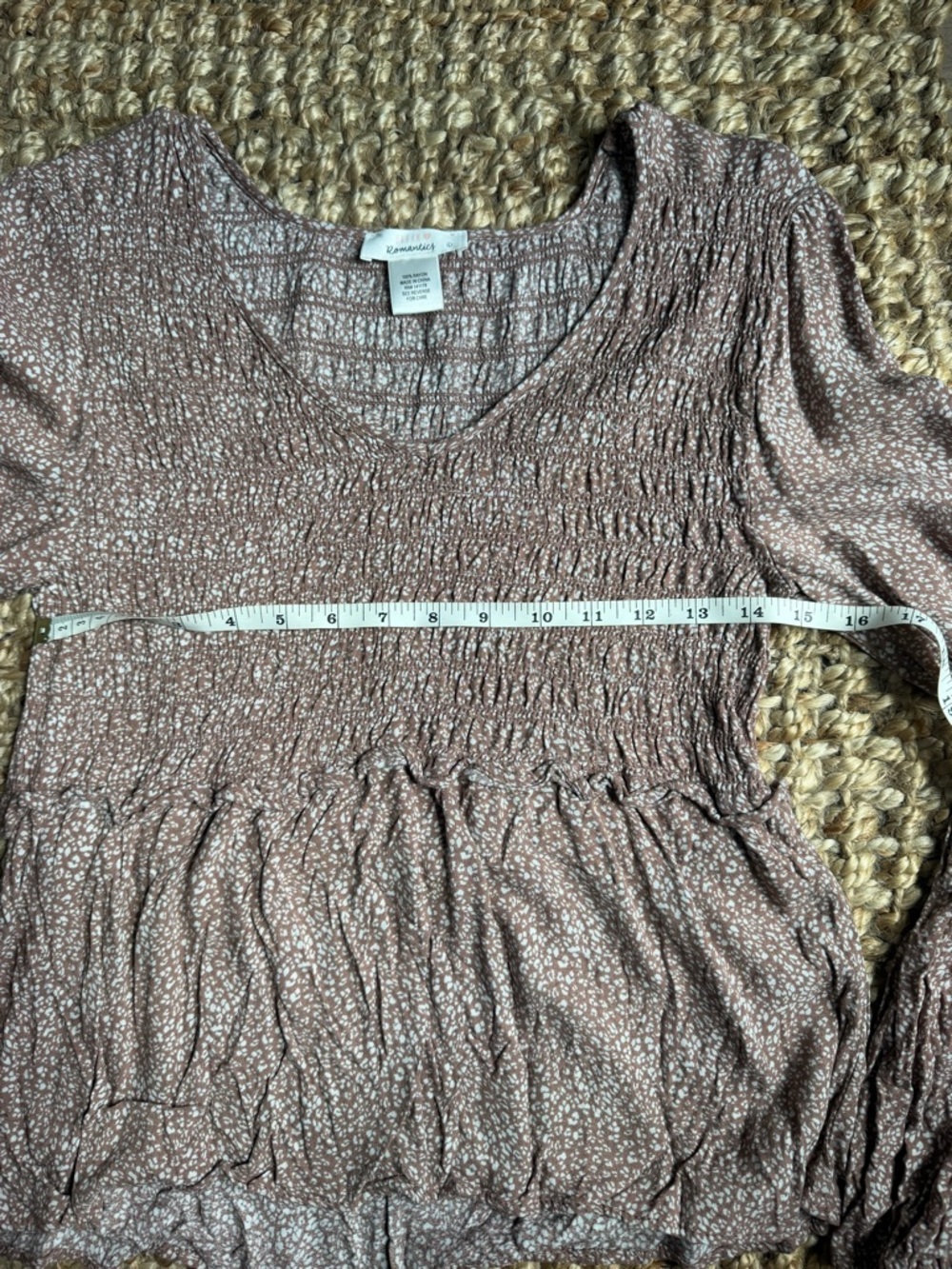 Urban Romantics Smocked Long Sleeve Blouse - Picture 3 of 3